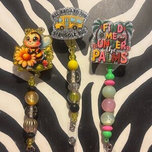Colorful Beaded Badge Reels